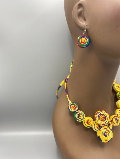 Anane Medium Round 2-Tier Necklace & Earring Set