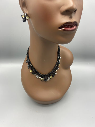 Tawia Crystal Necklace Earring Set