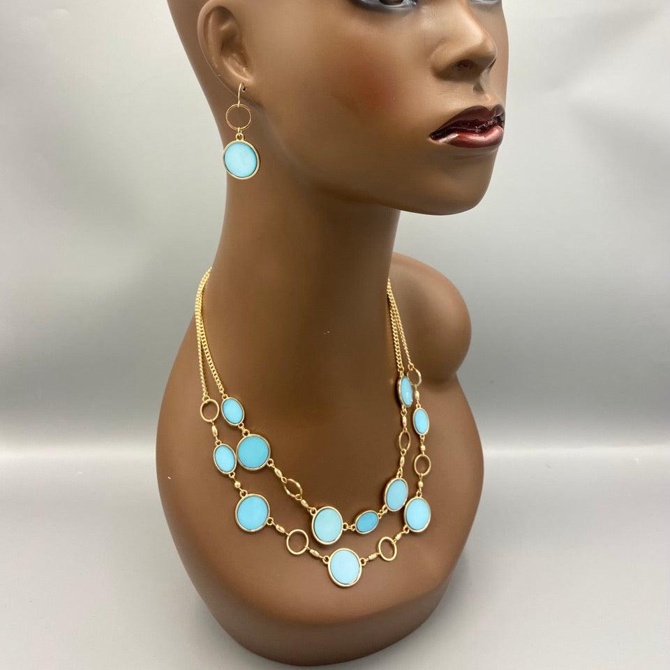 Kuma Turquoise Necklace Earring Set