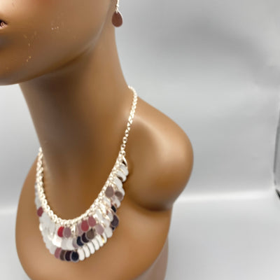 Teardrop Multi-Charms Necklace & Earrings