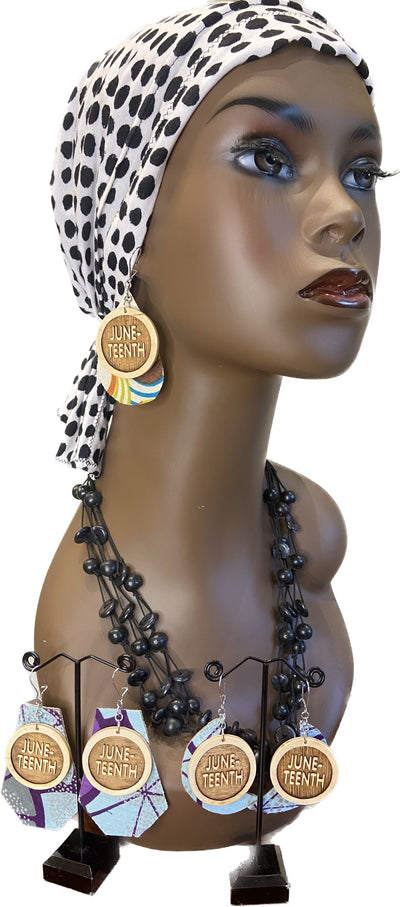Juneteenth Fabric Earrings