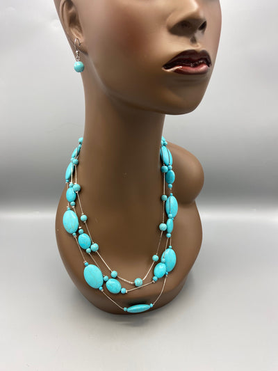 Kuma Turquoise Necklace Earring Set