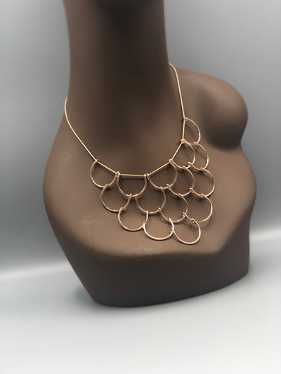 Kuma Layered Necklace Earring Set