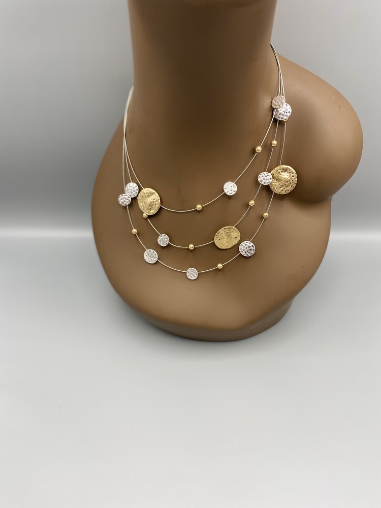 Sika Large Round 3-Tier Necklace Earring Set