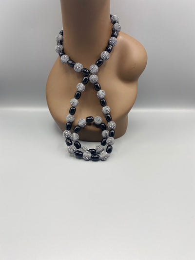 Atta Round Bead Necklace & Bracelet Set