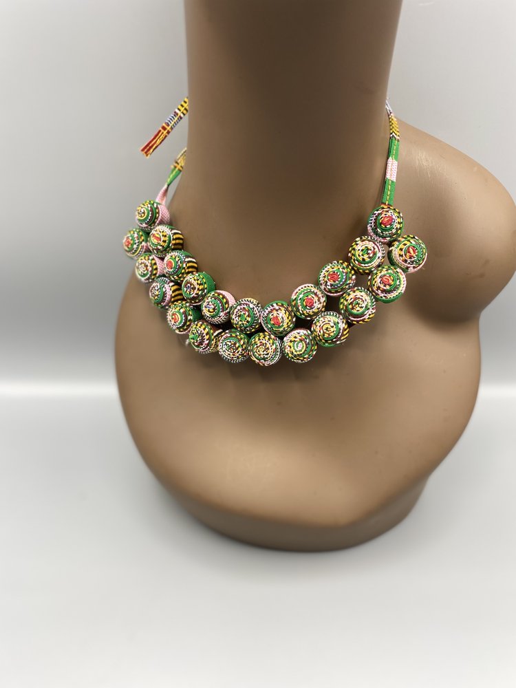 Duku Small Round 2-Tier Necklace & Earring Set