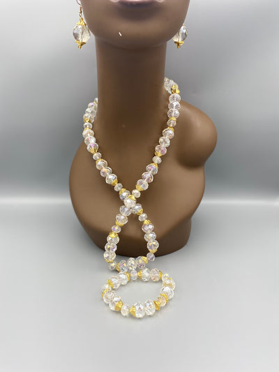 Kuma Crystal Necklace, Bracelet Earring Set