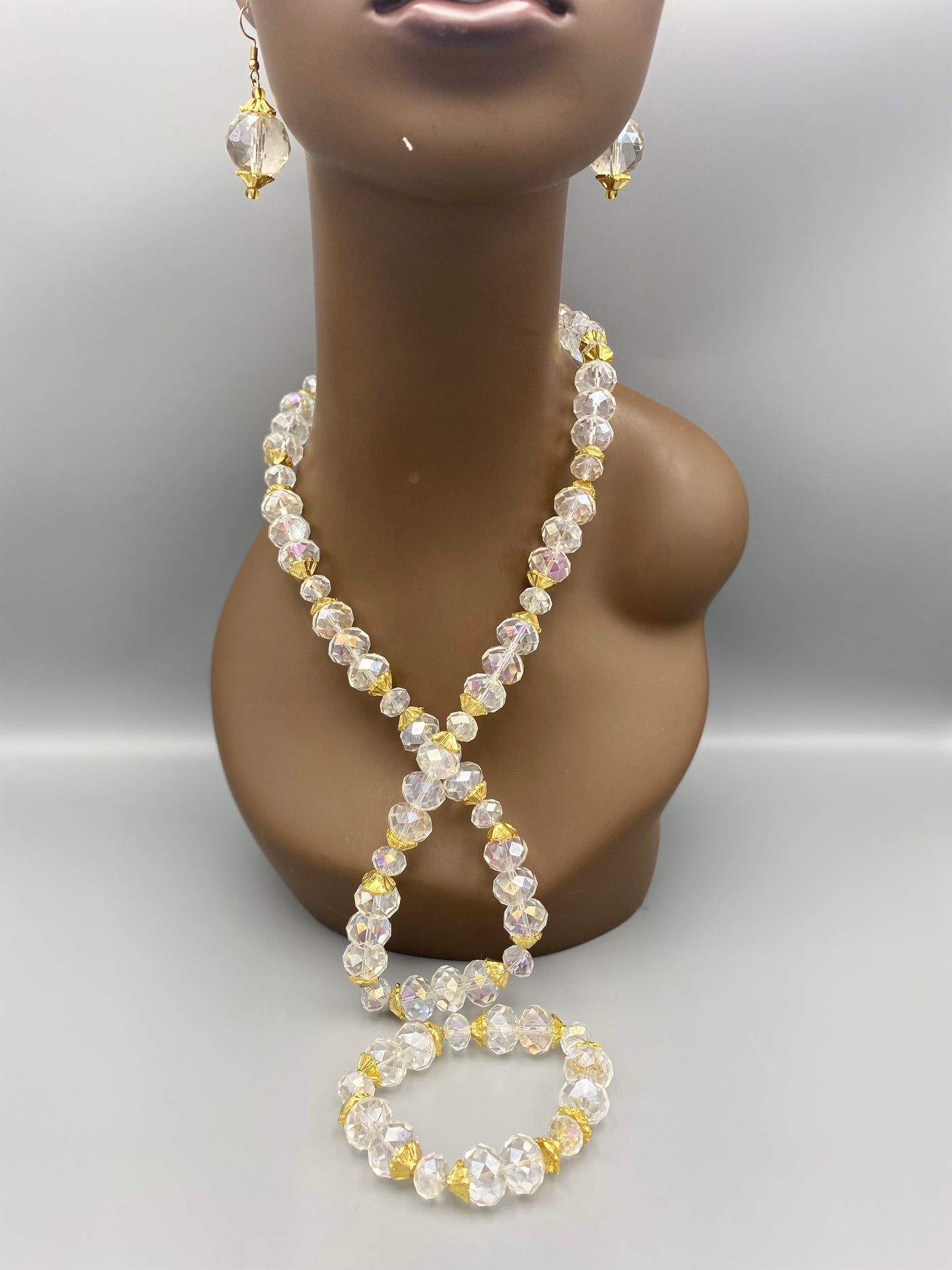 Kuma Crystal Necklace, Bracelet Earring Set